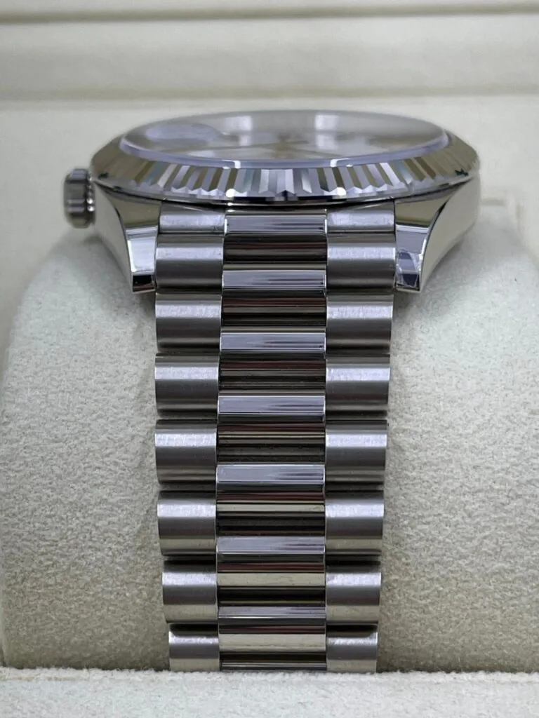 RLX Day-Date "President" 40mm White Gold White Roman Dial - 228239