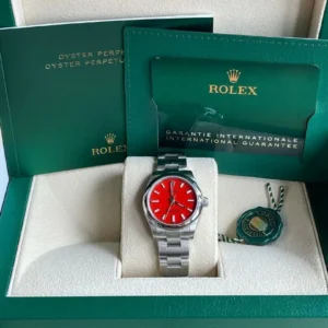 RLX Oyster Perpetual 31mm 277200-0008 Coral Red Dial Oyster Bracelet Watch