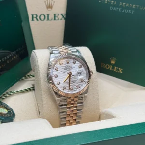 RLX Datejust 36mm 126231 Silver Fluted Motif Dial Oystersteel and Everose gold Bracelet