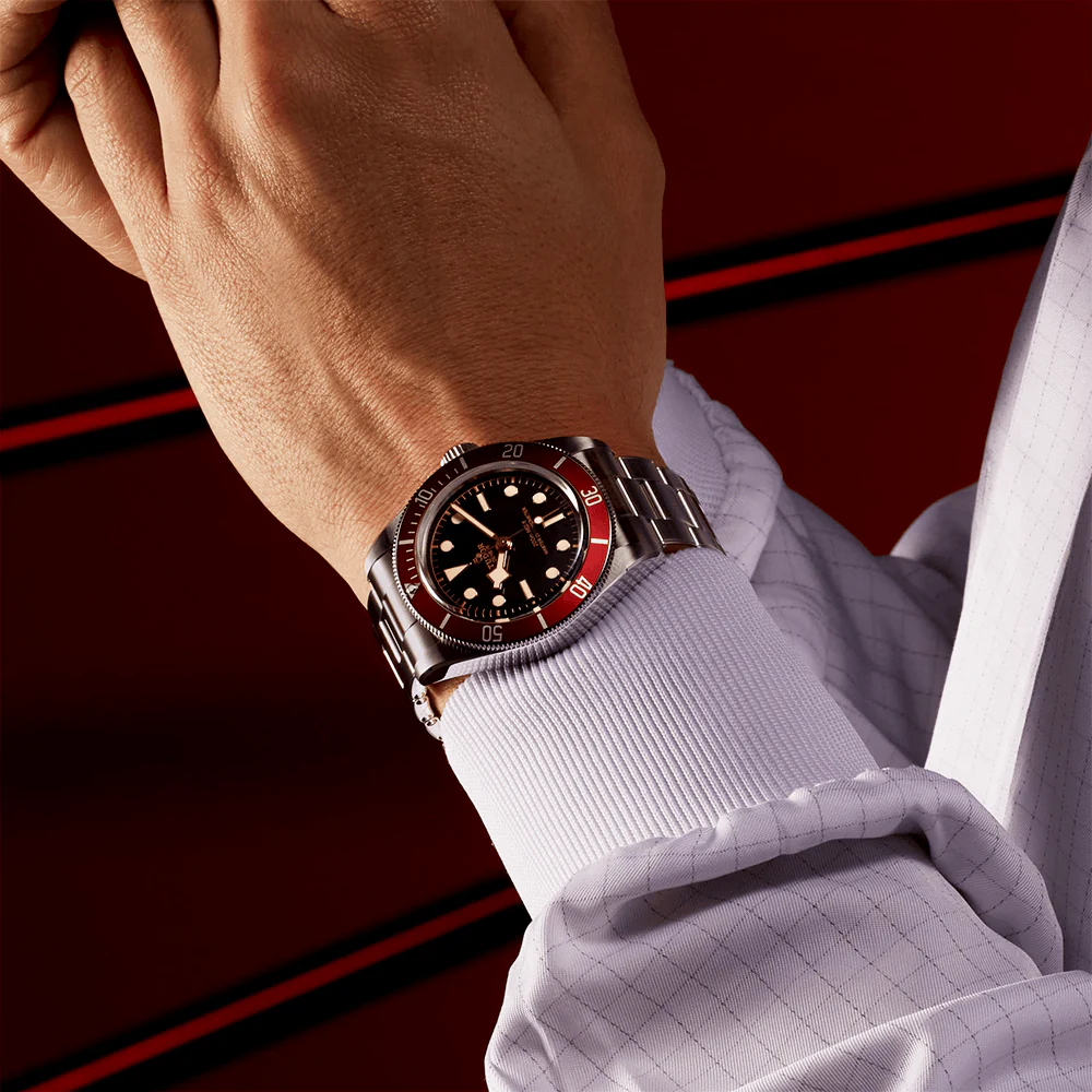 TUDOR Black Bay 41mm Black Dial & Red Bezel Men's Bracelet Watch M7941A1A0RU-0001