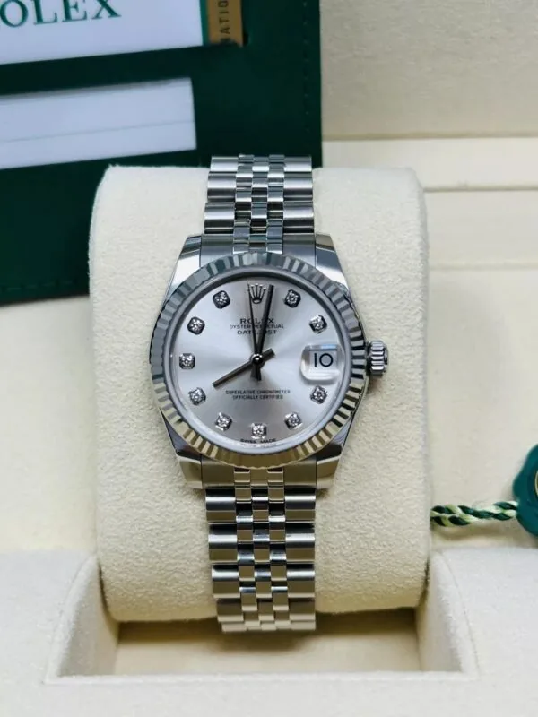 RLX Datejust m278274-0029/0030 Silver 31mm Dial Oyster Watch