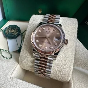 RLX Datejust m278271-0023/0024 Rose 31mm Dial Oyster Bracelet Watch
