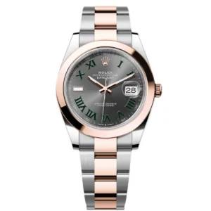 RLX Datejust 41mm 126301 Sundust Slate Roman Dial Oyster Bracelet