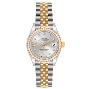 RLX Lady-Datejust 31mm 279383RBR Silver Diamond Dial Yellow Rolesor Oyster Bracelet
