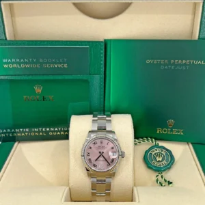 RLX Datejust m278274-0023/0024 Pink 31mm Dial Oyster Watch