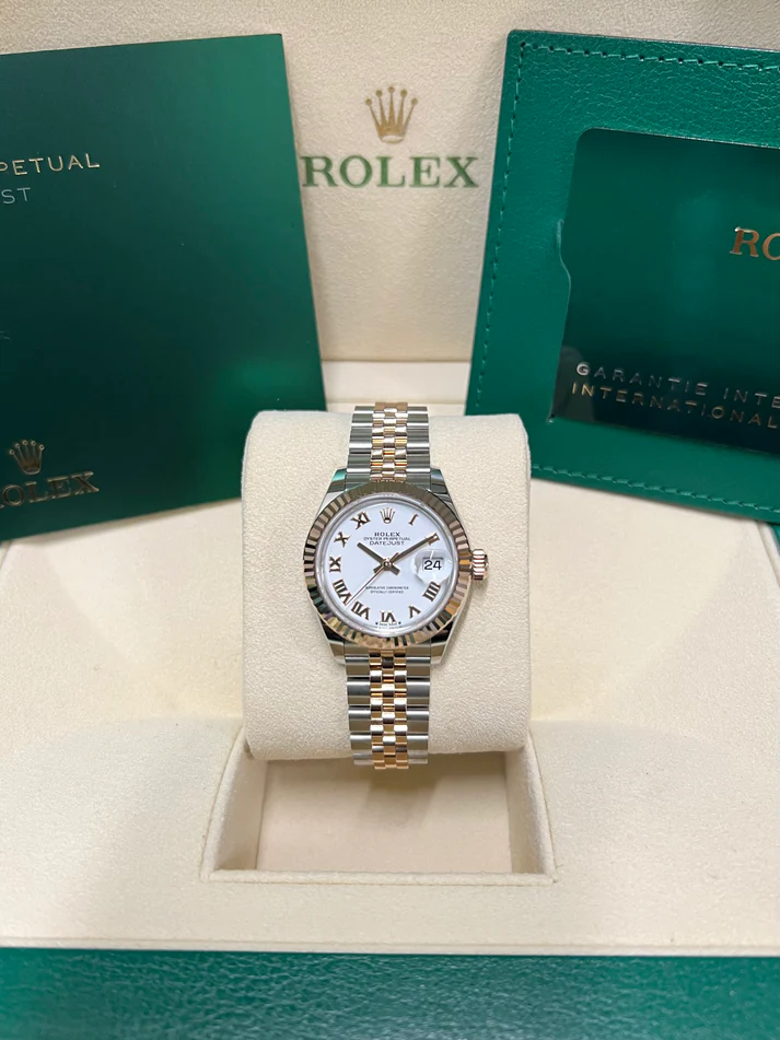 RLX Lady-Datejust 31mm 279171 White Roman Oyster Stainless Steel and Rose Gold
