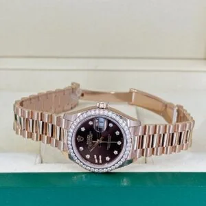 RLX Lady-Datejust 31mm 279135RBR Chocolate Diamond Dial Jubilee Bracelet