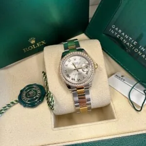RLX Lady-Datejust 31mm 279383RBR Silver Roman Dial Yellow Rolesor Oyster Bracelet