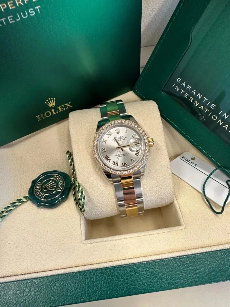 RLX Lady-Datejust 31mm 279383RBR Silver Roman Dial Yellow Rolesor Oyster Bracelet