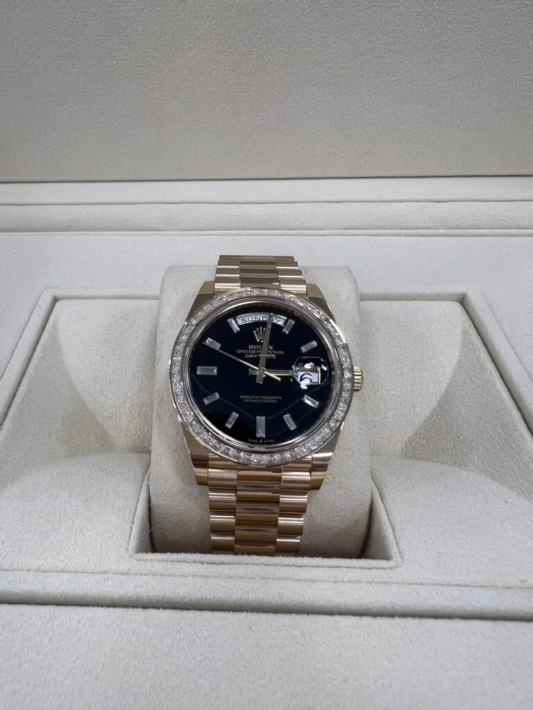 RLX Day-Date 40mm 228398TBR-0038 Onyx Dial President Watch