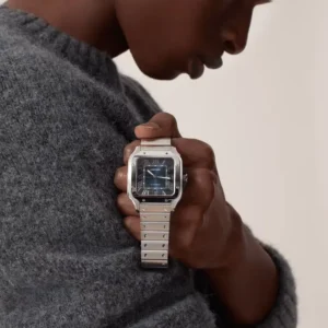 Cartier Santos Large Model Blue WSSA0030 - United Luxury