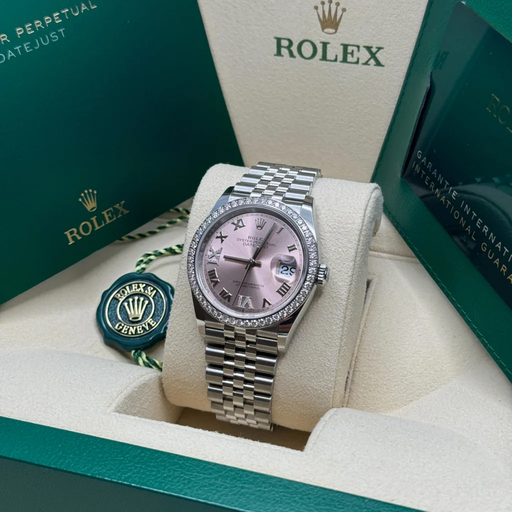RLX Datejust 36mm 126284 Pink Dial Jubilee Bracelet