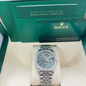 RLX Datejust 36mm 126284 Olive Green Dial Jubilee Bracelet