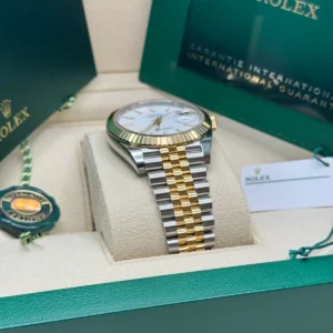RLX Datejust 41mm 126333 White Index Oyster Steel and Yellow Gold Mens Watch