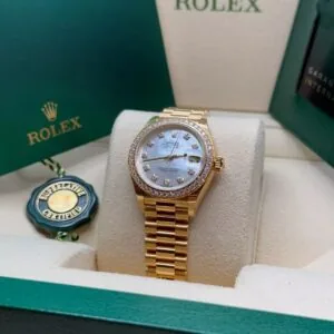 RLX Lady-Datejust 31mm 279138RBR White Mother-of-Pearl Dial President Bracelet Watch