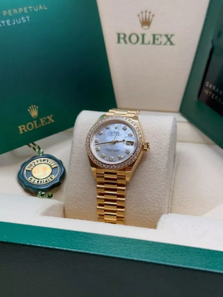 RLX Lady-Datejust 31mm 279138RBR White Mother-of-Pearl Dial President Bracelet Watch
