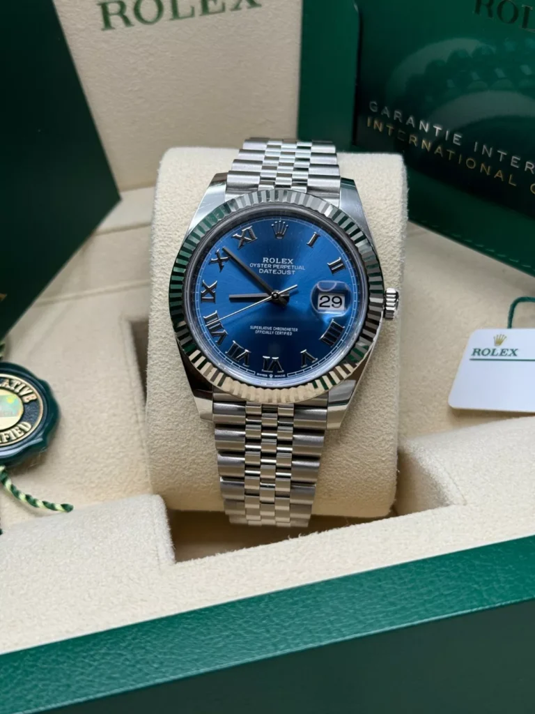 RLX Datejust 41mm 126334 Blue Roman Oyster Stainless Steel Men’s Watch