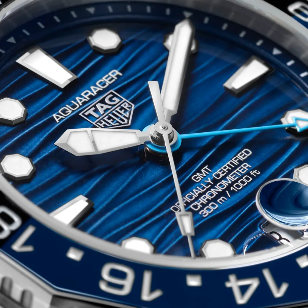 TAG Heuer Aquaracer Professional 300 GMT 42mm Mens Watch Blue Rubber WBP5114.FT6259
