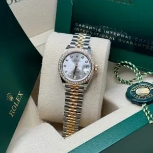 RLX Lady-Datejust 31mm 279383RBR Silver Diamond Dial Yellow Rolesor Oyster Bracelet