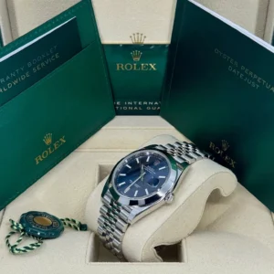 RLX Datejust 41mm 126300 Blue Index Jubilee Stainless Steel Men’s Watch