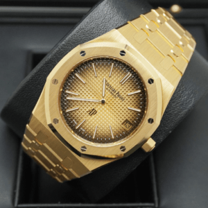 A&P ROYAL OAK "JUMBO" Smoked Yellow Gold-Toned Dial 39mm