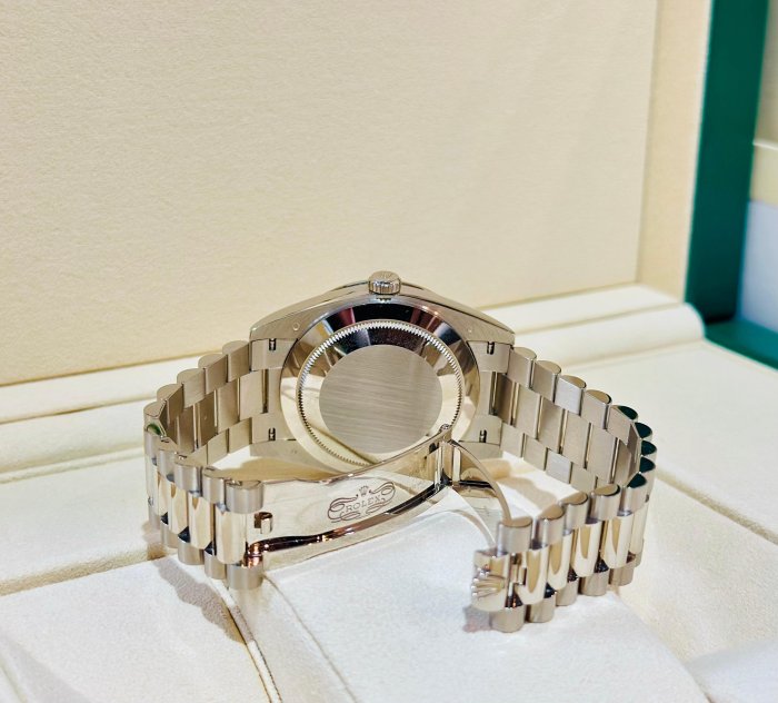 Rolex Day-Date 40mm 228349RBR-0046 White Mother-of-Pearl Dial President Bracelet