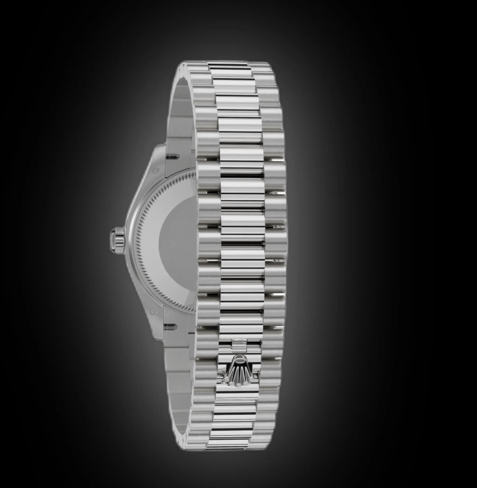 RLX Datejust m278289RBR-0007 White Dial White Gold President Watch