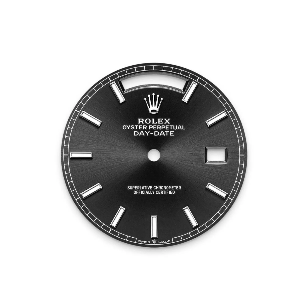 RLX Day-Date 40mm 228396TBR-0024 Black Dial Diamond Bezel