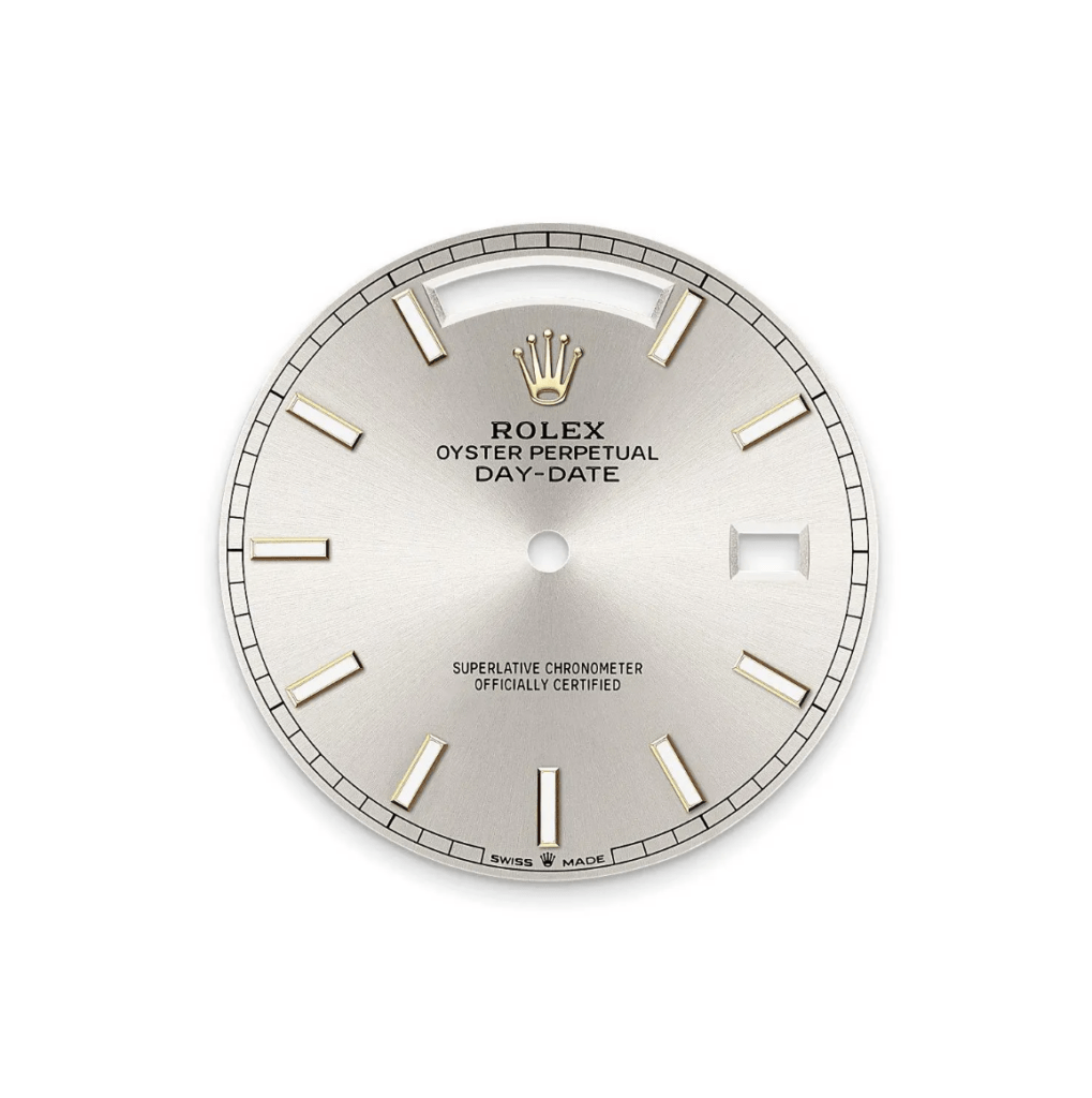 RLX Day-Date 40mm 228398TBR-0040 Silver Dial President Watch