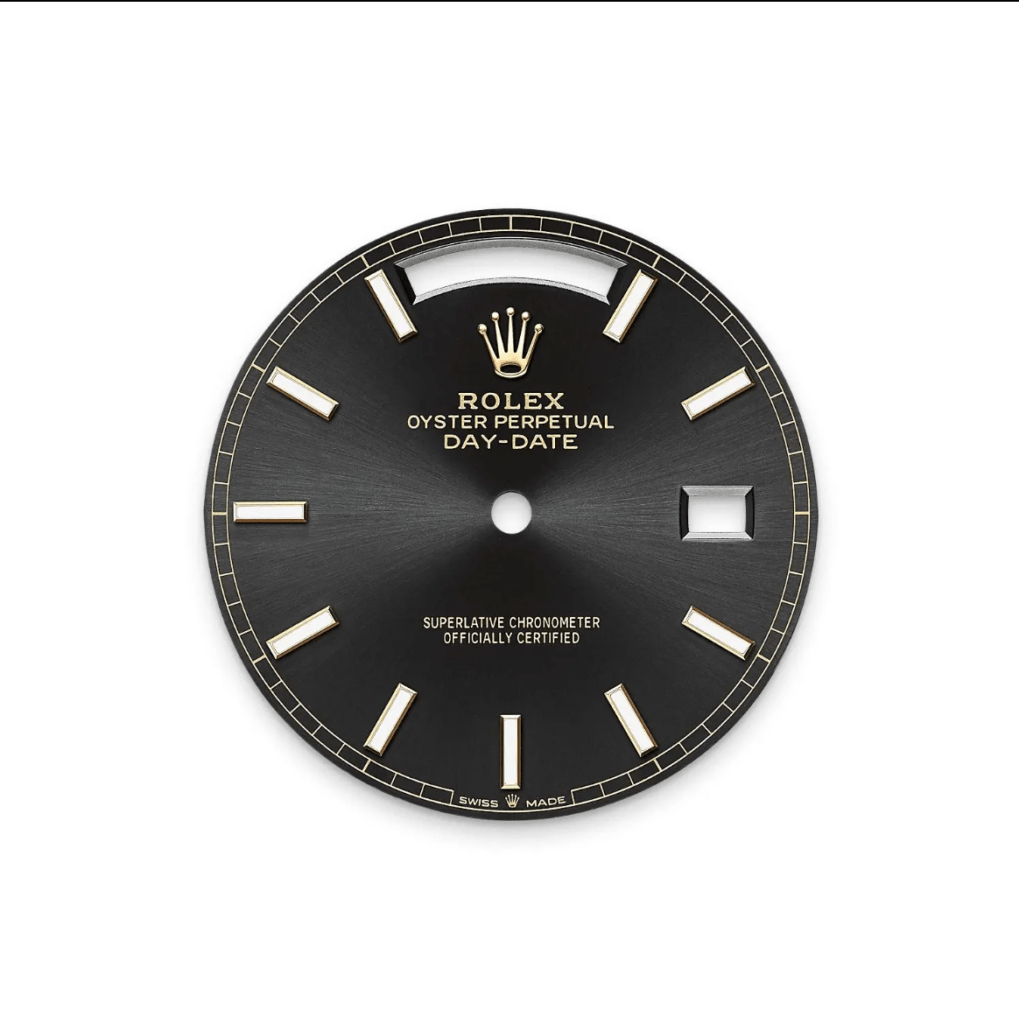 RLX Day-Date 40mm 228398TBR-0041 Bright Black Dial President Watch