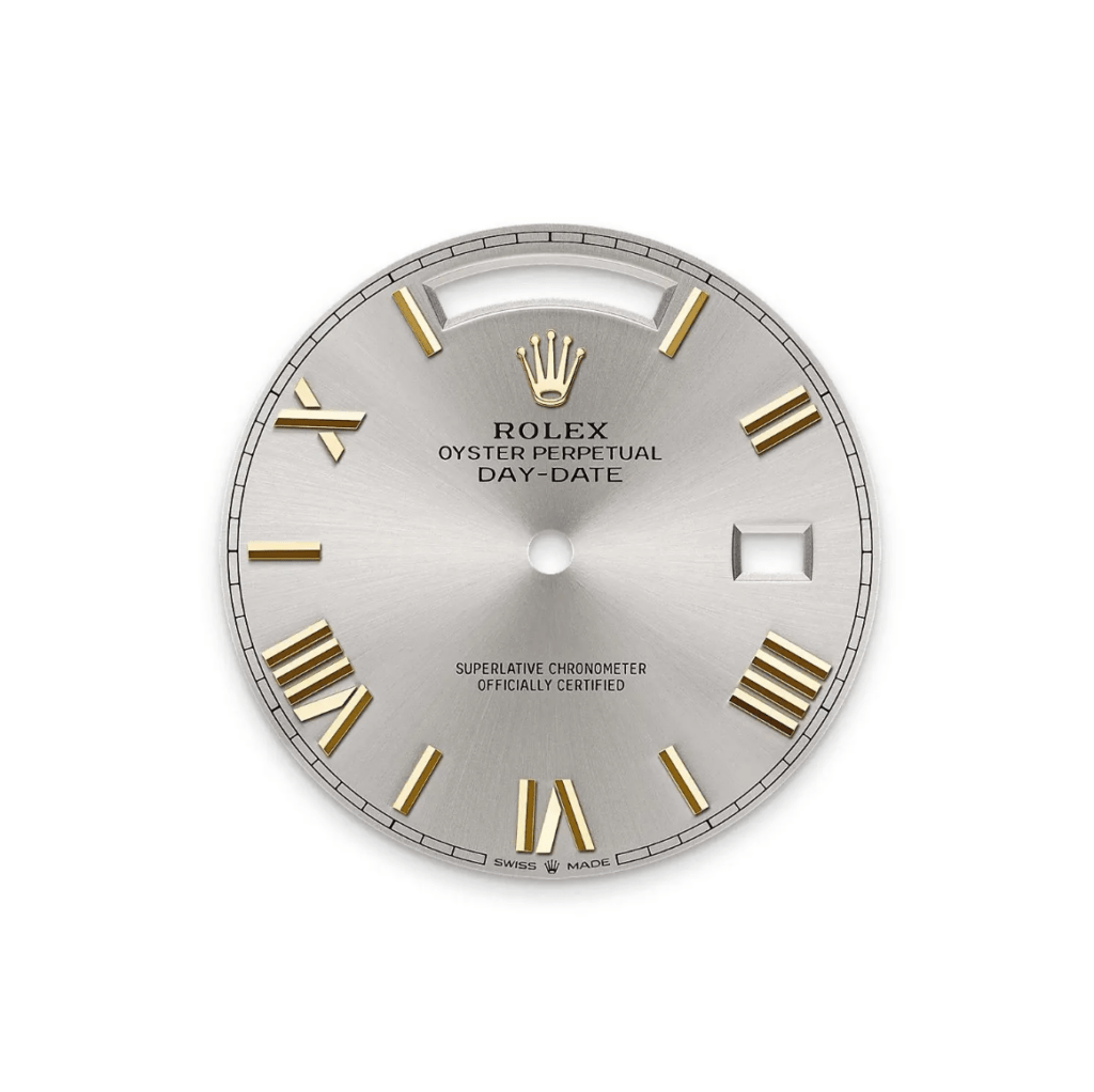 RLX Day-Date 40mm 228398TBR-0006 Silver Dial President Watch