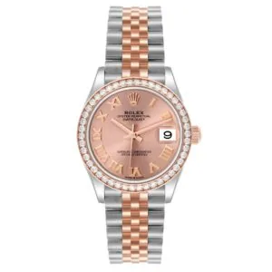 RLX Datejust m278381-0001/0002 Rose Roman Dial Diamond-Set Bezel 31mm