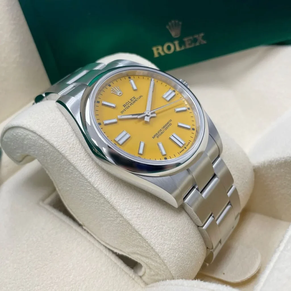 RLX Oyster Perpetual 36mm 126000-0004 Yellow Dial Stainless Steel Oyster Bracelet