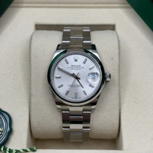 RLX Datejust m278240-0005/0006 31mm Silver Index Domed Bezel Oyster Oystersteel