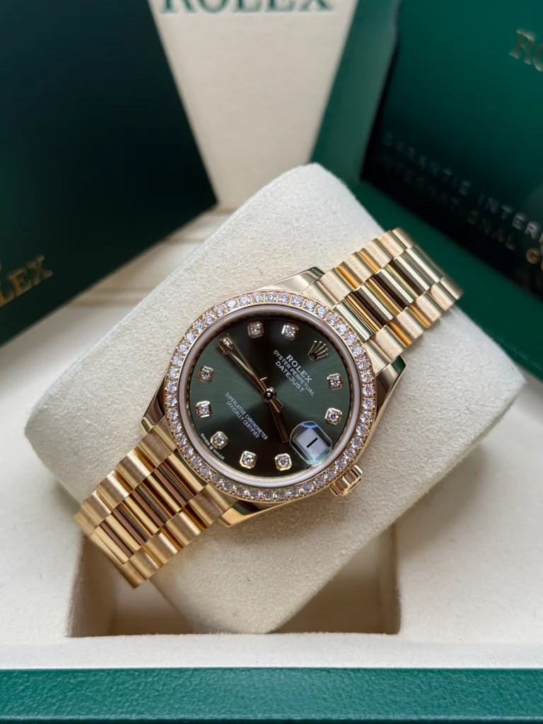 RLX Datejust m278288RBR-0007 Olive Green 31mm Dial President Bracelet Watch