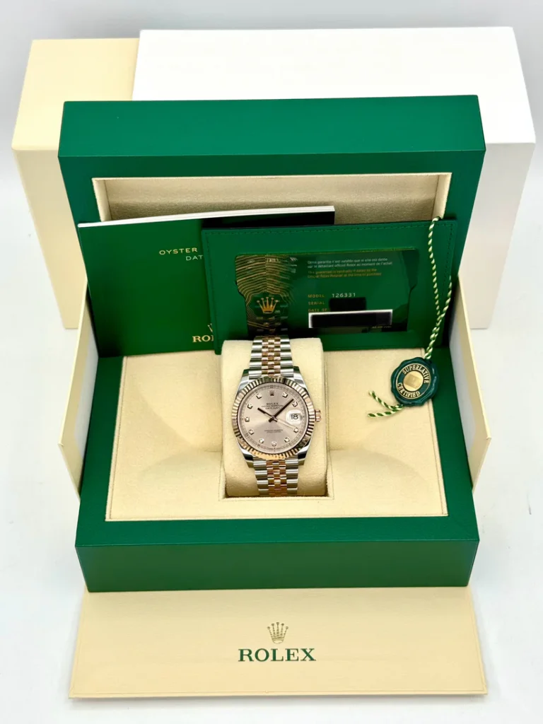 RLX Datejust 41mm 126331 Sundust Diamond Jubilee Steel and Everose Gold Watch