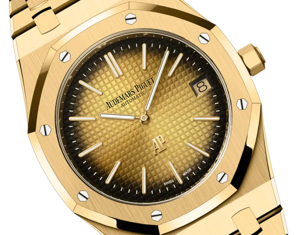 A&P ROYAL OAK "JUMBO" Smoked Yellow Gold-Toned Dial 39mm