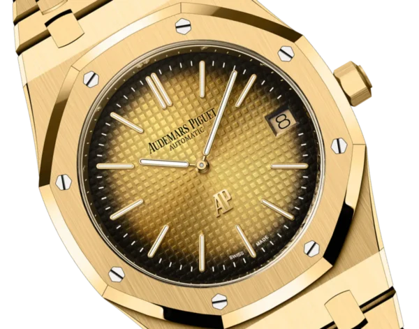 A&P ROYAL OAK "JUMBO" Smoked Yellow Gold-Toned Dial 39mm