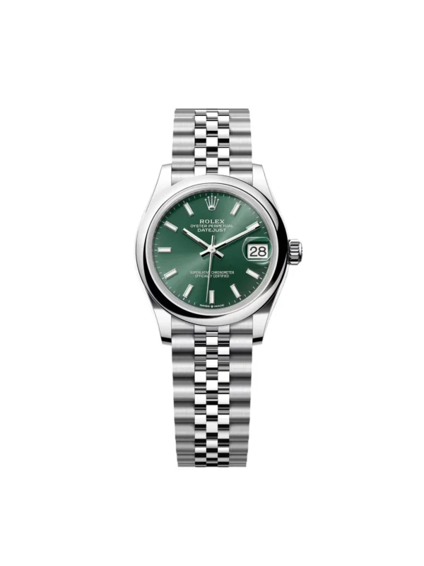RLX Datejust m278240-0011/0012 31mm Green Stick Domed Bezel Oyster Oystersteel