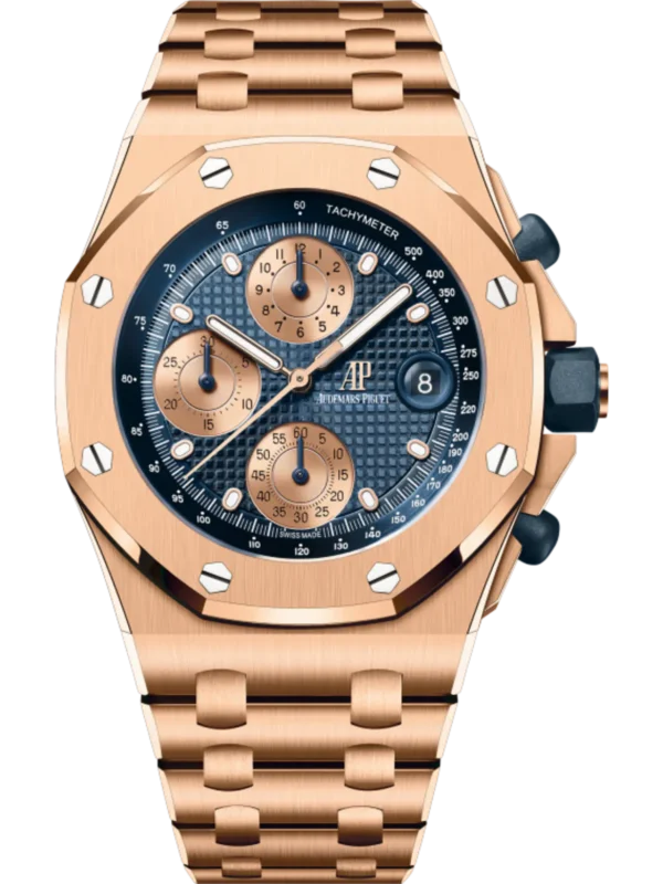 A&P OFFSHORE Pink Gold Blue Dial CHRONOGRAPH 42mm