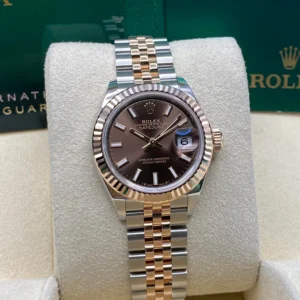 RLX Lady-Datejust 31mm 279171 Chocolate Index Oyster Stainless Steel and Rose Gold