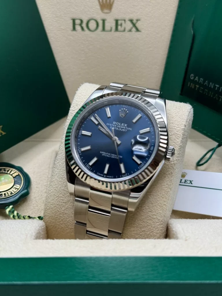 RLX Datejust 41mm 126334 Blue Index Oyster Stainless Steel Men’s Watch