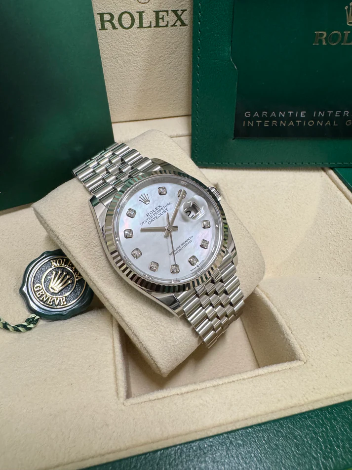 RLX Datejust 36mm 126234 Mother of Pearl Diamond Dial Oyster Stainless Steel