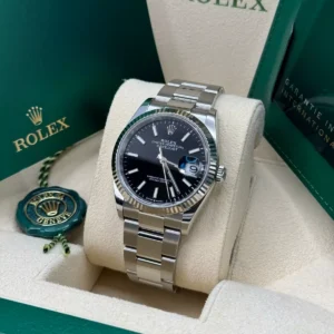 RLX Datejust 36mm 126234 Black Index Jubilee Stainless Steel Mens Watch