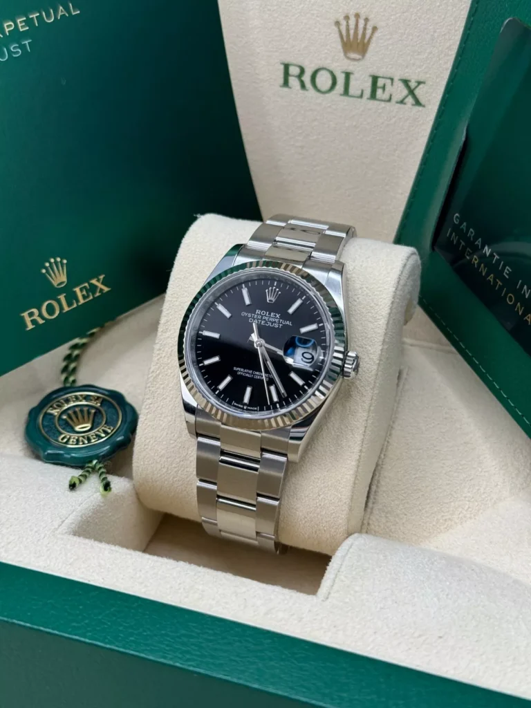 RLX Datejust 36mm 126234 Black Index Jubilee Stainless Steel Mens Watch