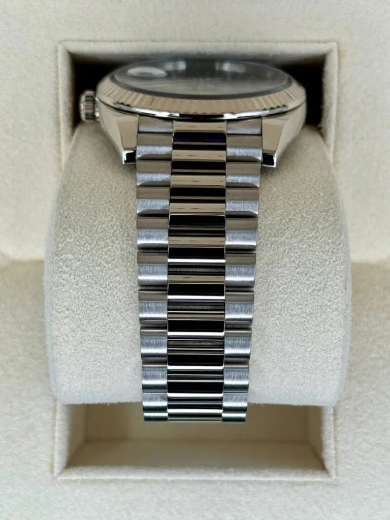 RLX Day-Date "President" 40mm White Gold Green Roman Dial - 228239