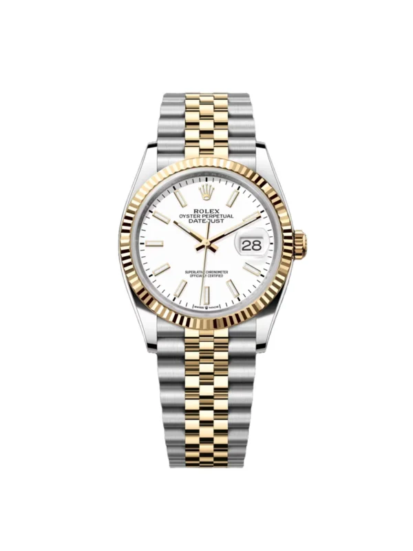 RLX Datejust 36mm 126233 White Index Dial Two-Tone Jubilee Bracelet Watch