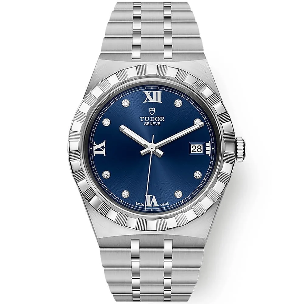 TUDOR Royal 38mm Blue Diamond Dial Automatic Bracelet Watch M28500-0006