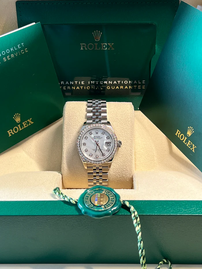 RLX Lady-Datejust 31mm 279384RBR White Mother-of-Pearl Dial Oyster Bracelet