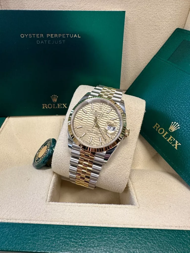 RLX Datejust 36mm 126233 Golden Fluted Motif 36mm Dial Oyster Bracelet